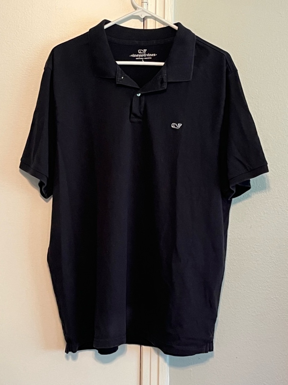 Vineyard Vines Men's Heritage Pique Black Polo Shirt Size L EUC